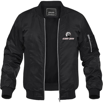 Men's Can-Am Logo Lightweight Bomber Jacket Windbreaker Softshell Varsity Jacket Coat
