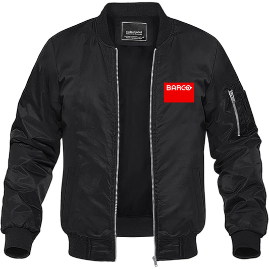 Men's Barco Logo Lightweight Bomber Jacket Windbreaker Softshell Varsity Jacket Coat