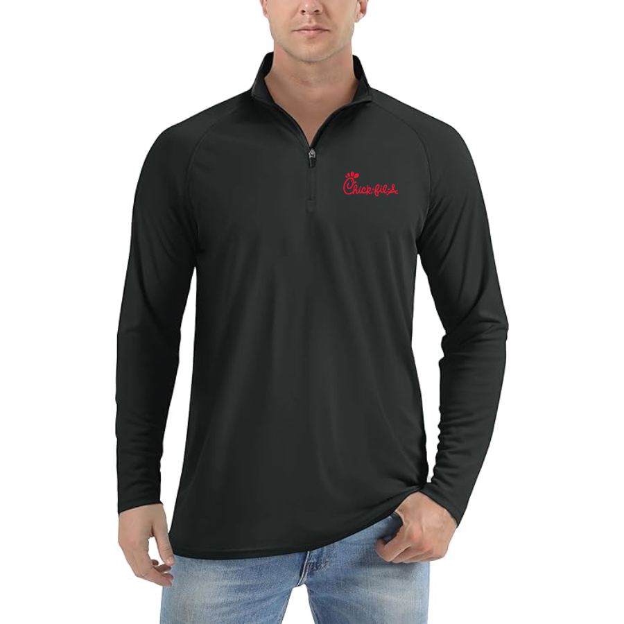 Men's Chick-fil-A Lightweight Quarter-Zip Athletic Shirt Long Sleeve Polyester Wear