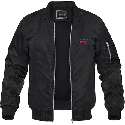 Men's Yo Sushi Logo Lightweight Bomber Jacket Windbreaker Softshell Varsity Jacket Coat