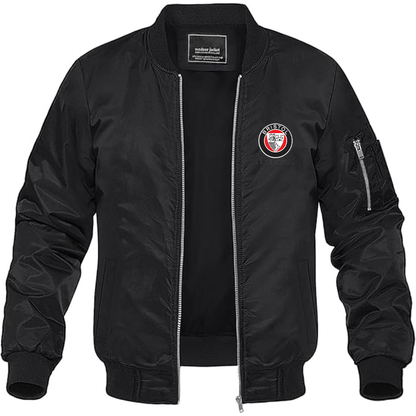 Men's Bristol Logo Lightweight Bomber Jacket Windbreaker Softshell Varsity Jacket Coat