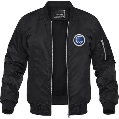 Men's Casalini Logo Lightweight Bomber Jacket Windbreaker Softshell Varsity Jacket Coat