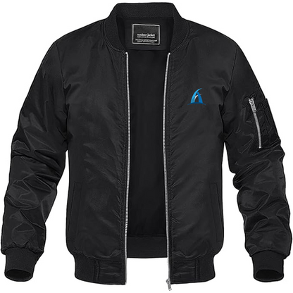Men's Aspark Logo Lightweight Bomber Jacket Windbreaker Softshell Varsity Jacket Coat