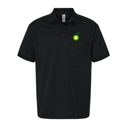 Men's BP Oil Logo Gildan Dry Blend Jersey Polo
