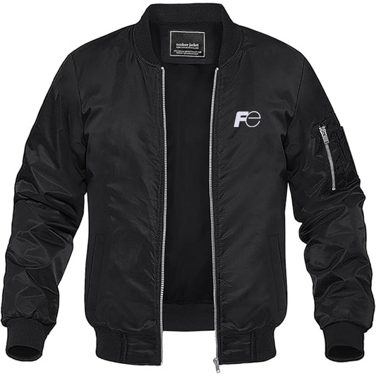 Men's Fuji-Electric Logo Lightweight Bomber Jacket Windbreaker Softshell Varsity Jacket Coat