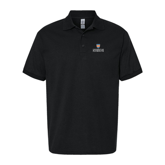 Men's University of Plymouth Logo  Dry Blend Polo