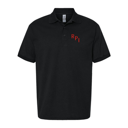 Men's RPI Engineers Logo Gildan Dry Blend Jersey Polo