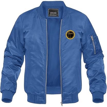 Men's Apal Logo Lightweight Bomber Jacket Windbreaker Softshell Varsity Jacket Coat