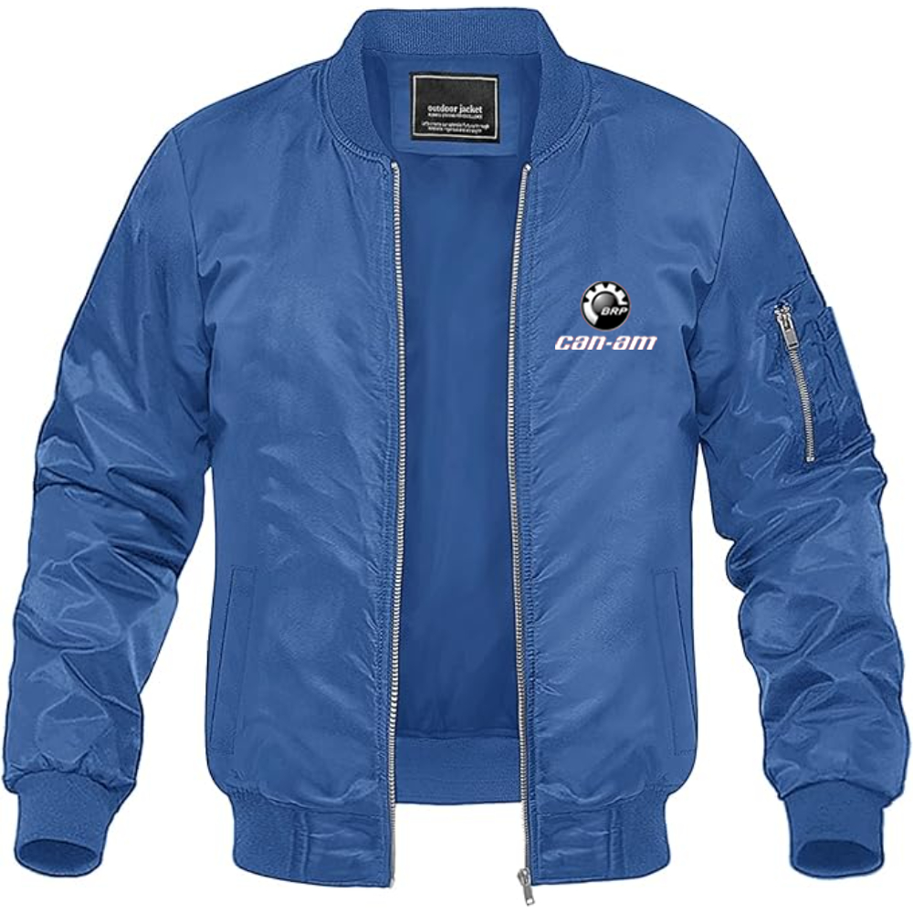 Men's Can-Am Logo Lightweight Bomber Jacket Windbreaker Softshell Varsity Jacket Coat