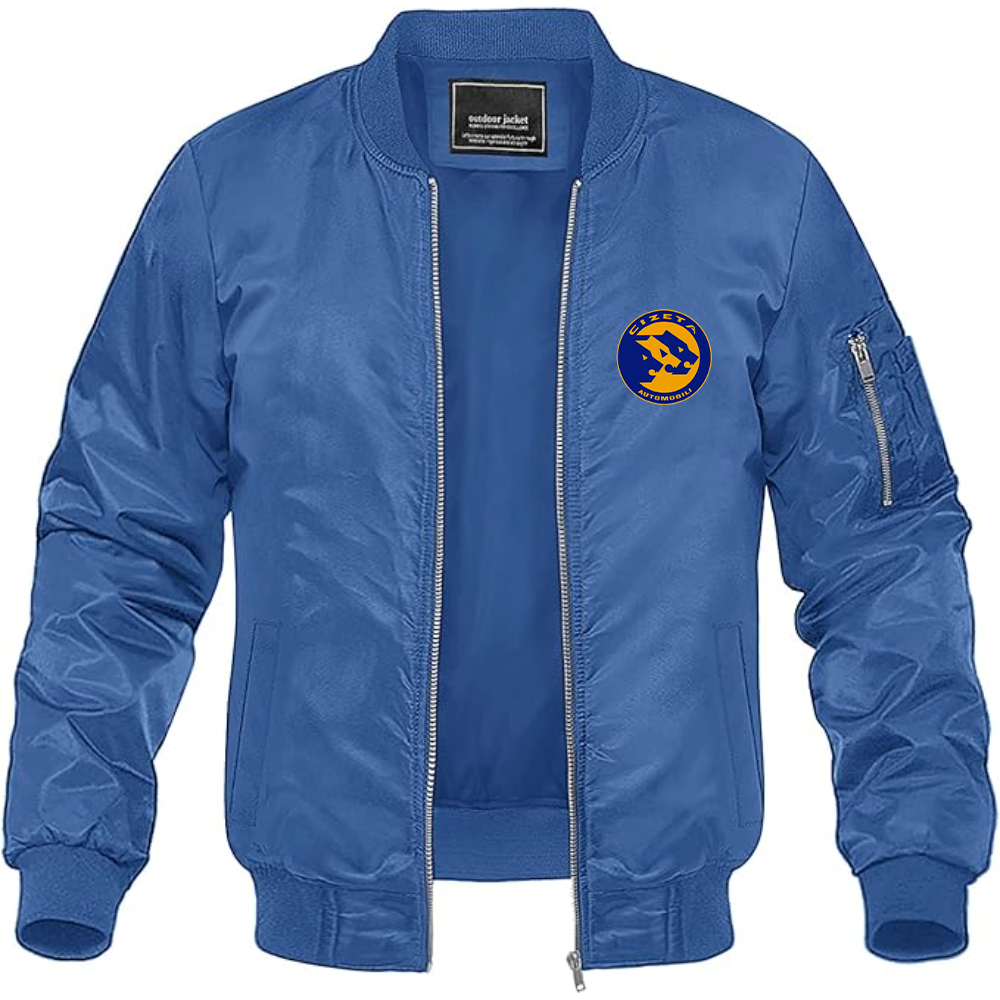 Men's Cizeta Logo Lightweight Bomber Jacket Windbreaker Softshell Varsity Jacket Coat