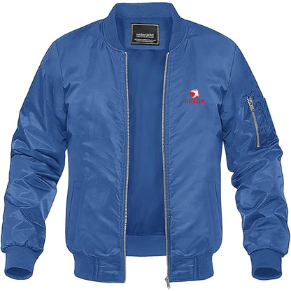 Men's Xerox New Logo Lightweight Bomber Jacket Windbreaker Softshell Varsity Jacket Coat