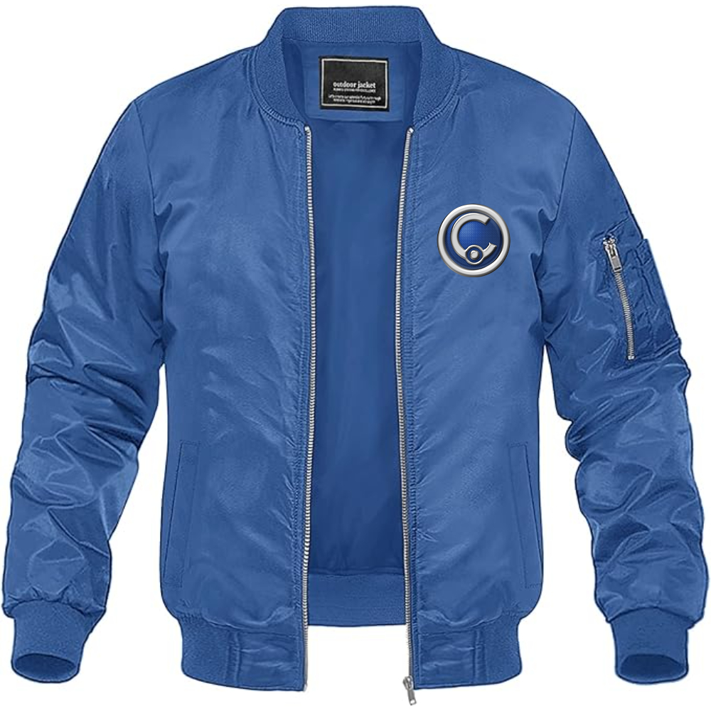 Men's Casalini Logo Lightweight Bomber Jacket Windbreaker Softshell Varsity Jacket Coat