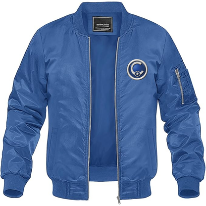 Men's Casalini Logo Lightweight Bomber Jacket Windbreaker Softshell Varsity Jacket Coat