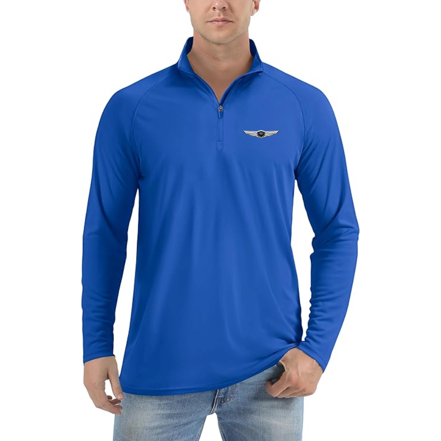 Men's Genesis Car Lightweight Quarter-Zip Athletic Shirt Long Sleeve Polyester Wear