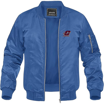 Men's Central Michigan Chippewas  Lightweight Bomber Jacket Windbreaker Softshell Varsity Jacket Coat