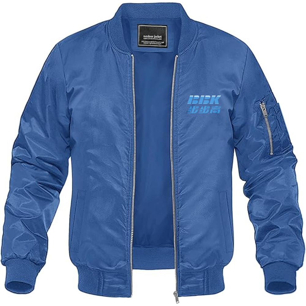 Men's BBK Logo Lightweight Bomber Jacket Windbreaker Softshell Varsity Jacket Coat
