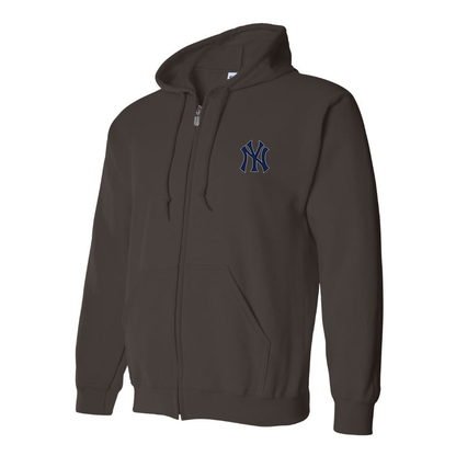Men's New York NY Yankees Baseball Zipper Hoodie