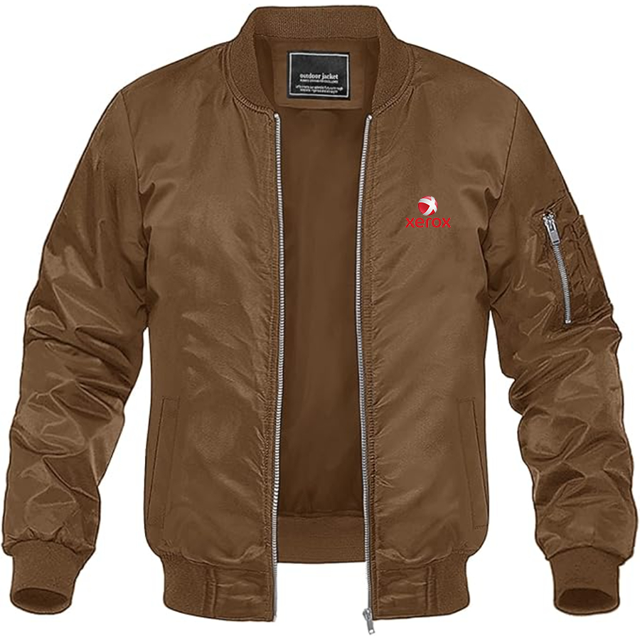 Men's Xerox New Logo Lightweight Bomber Jacket Windbreaker Softshell Varsity Jacket Coat