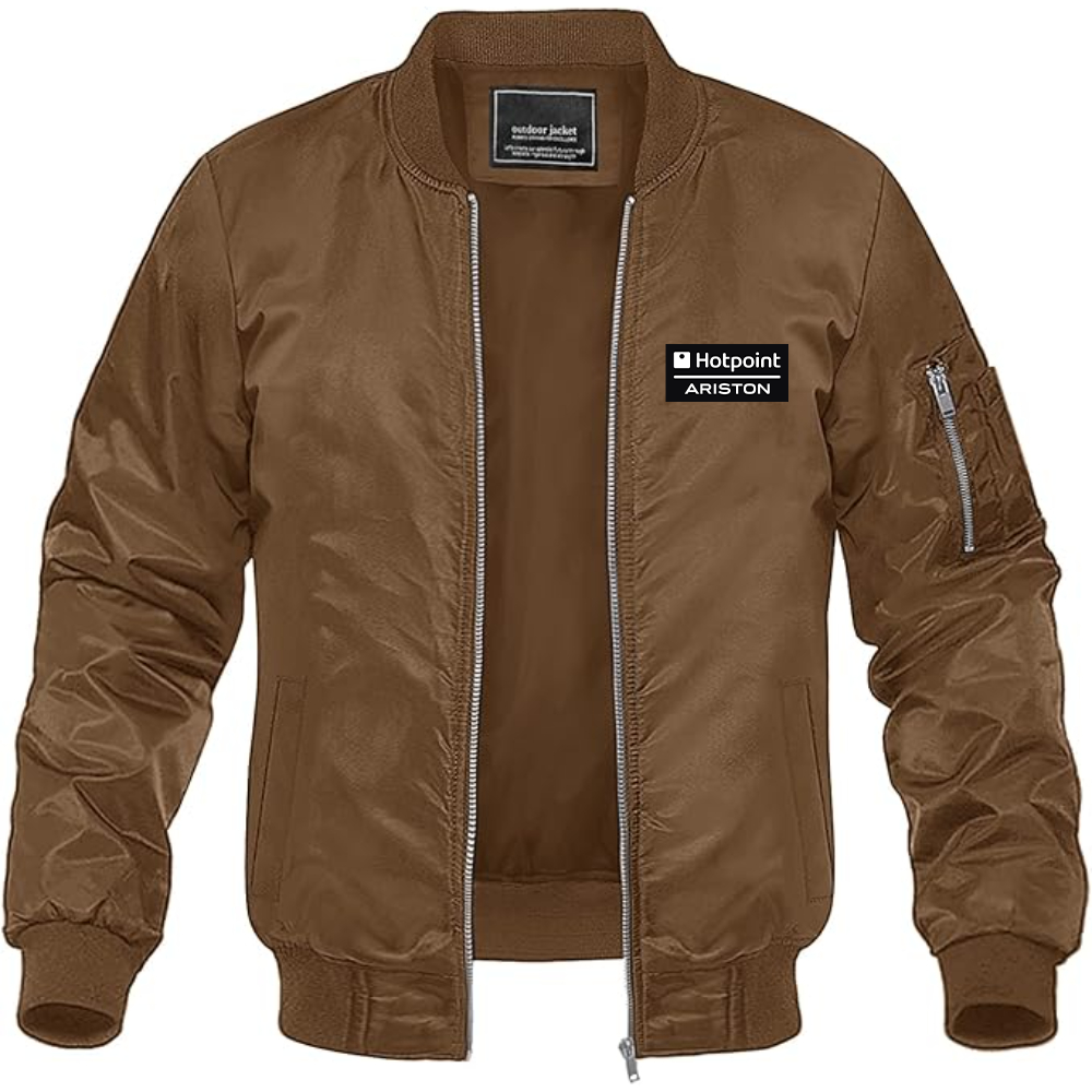 Men's Hotpoint-Ariston Logo Lightweight Bomber Jacket Windbreaker Softshell Varsity Jacket Coat
