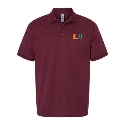 Men's Miami Hurricanes Logo Dry Blend Polo