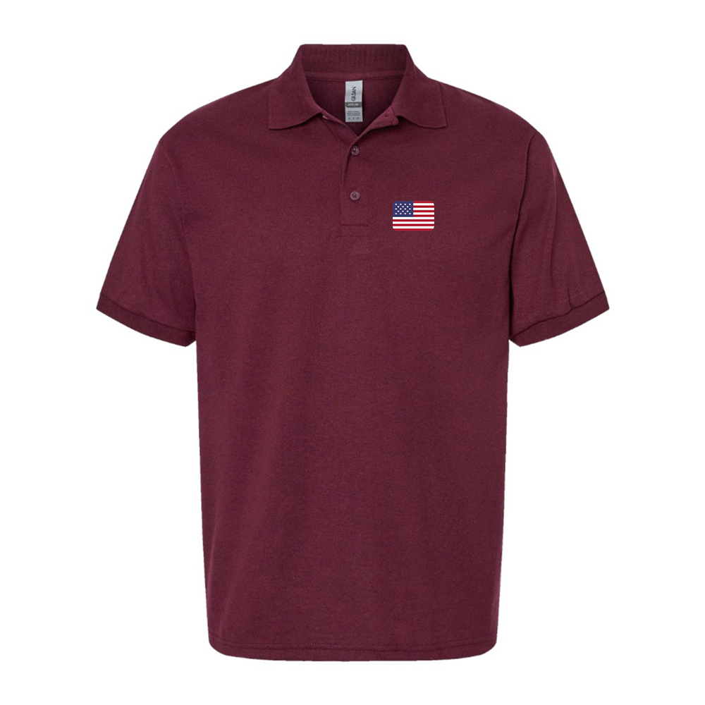 Men's American-Flag-Emoji Dry Blend Polo