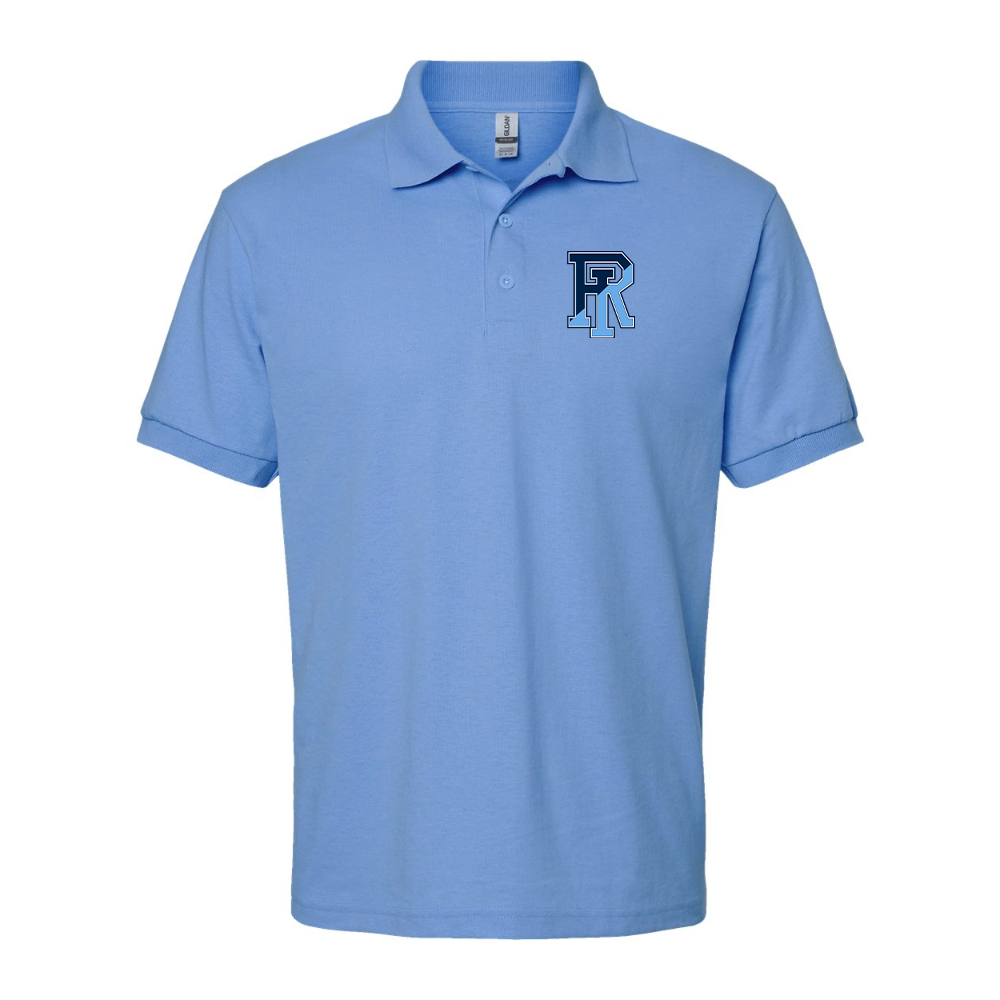 Men's Rhode Island Rams Logo Gildan Dry Blend Jersey Polo