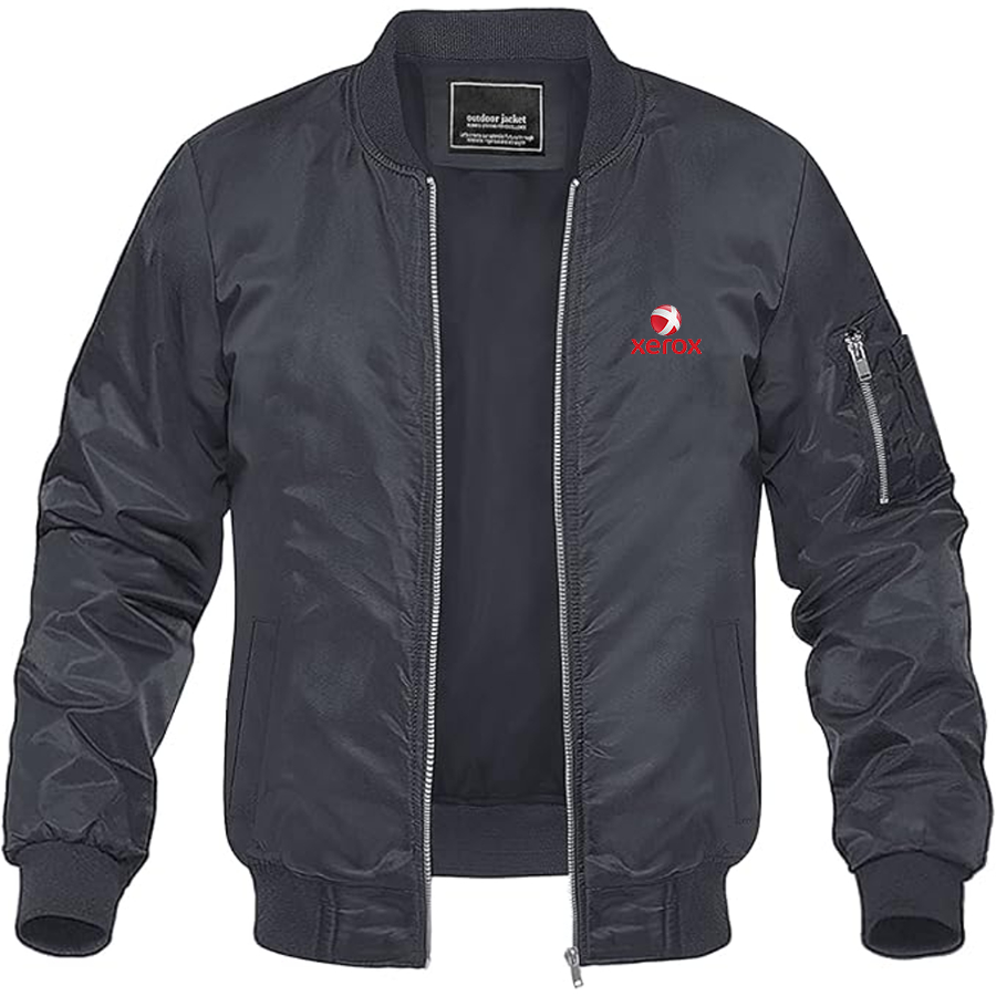Men's Xerox New Logo Lightweight Bomber Jacket Windbreaker Softshell Varsity Jacket Coat