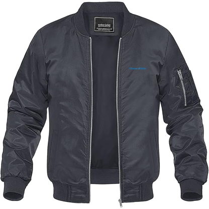 Men's Thomas Logo Lightweight Bomber Jacket Windbreaker Softshell Varsity Jacket Coat