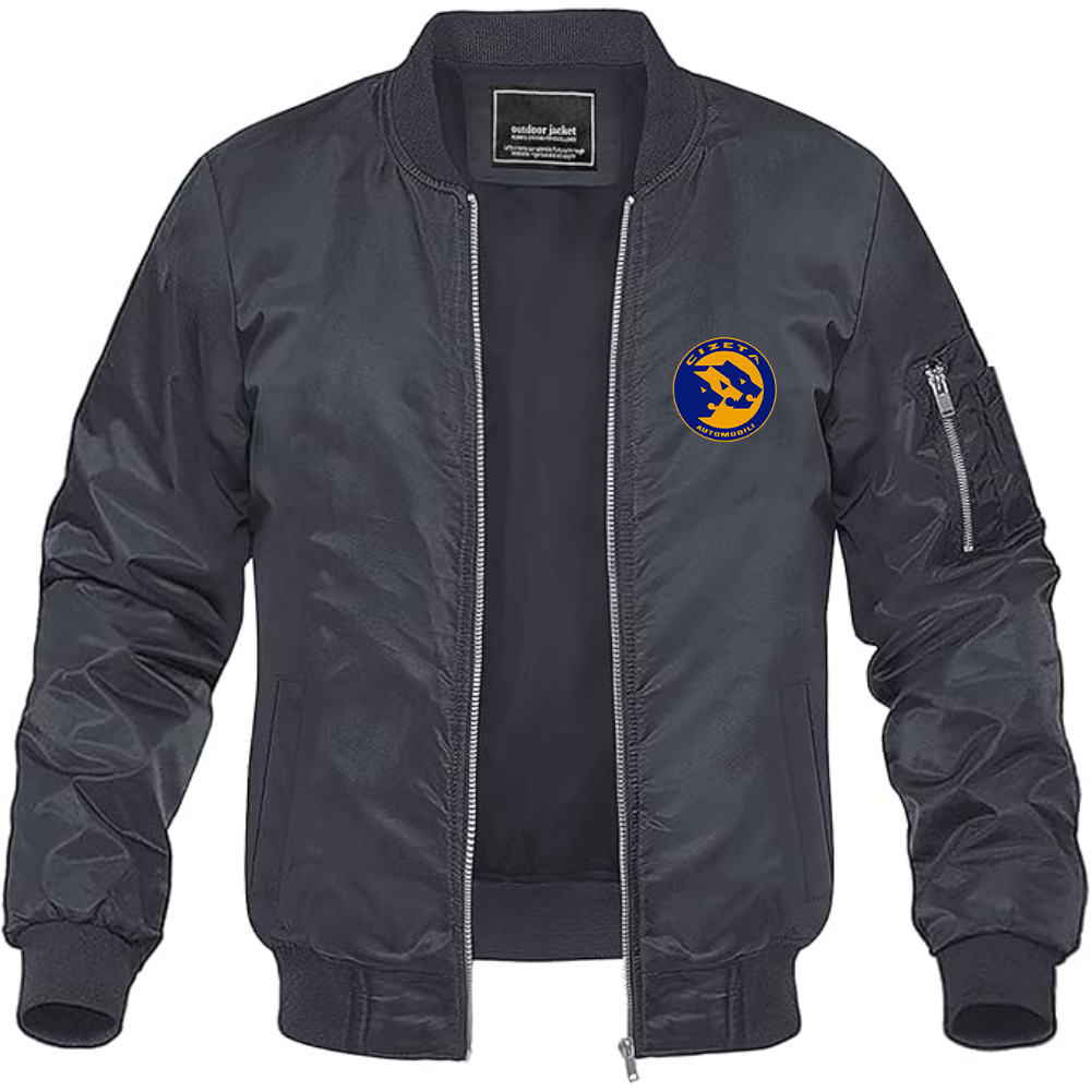 Men's Cizeta Logo Lightweight Bomber Jacket Windbreaker Softshell Varsity Jacket Coat