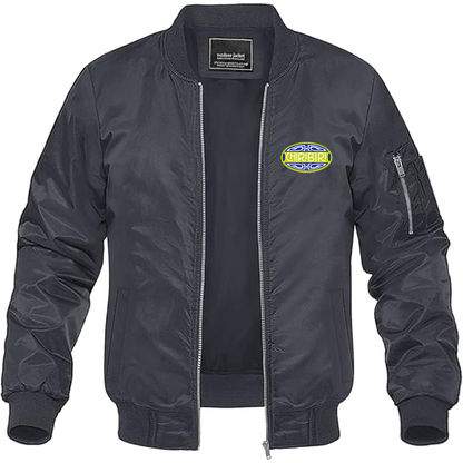 Men's Chiribiri Logo Lightweight Bomber Jacket Windbreaker Softshell Varsity Jacket Coat