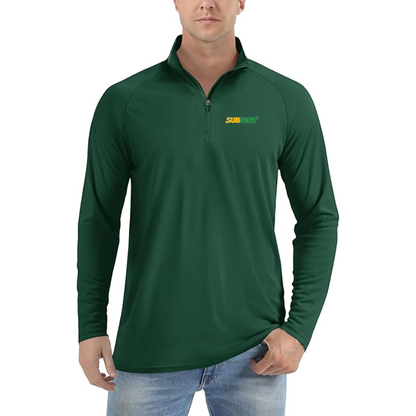 Men's Subway Lightweight Quarter-Zip Athletic Shirt Long Sleeve Polyester Wear