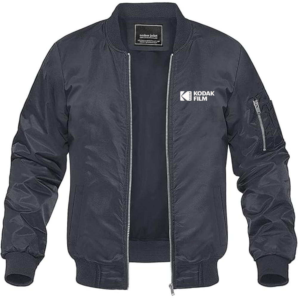 Men's Kodak Motion Picture Film Logo Lightweight Bomber Jacket Windbreaker Softshell Varsity Jacket Coat