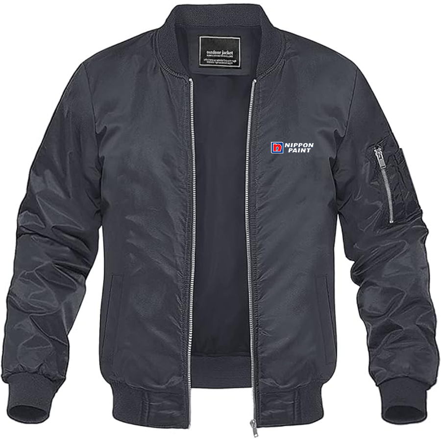 Men's Nippon Paint Logo Lightweight Bomber Jacket Windbreaker Softshell Varsity Jacket Coat