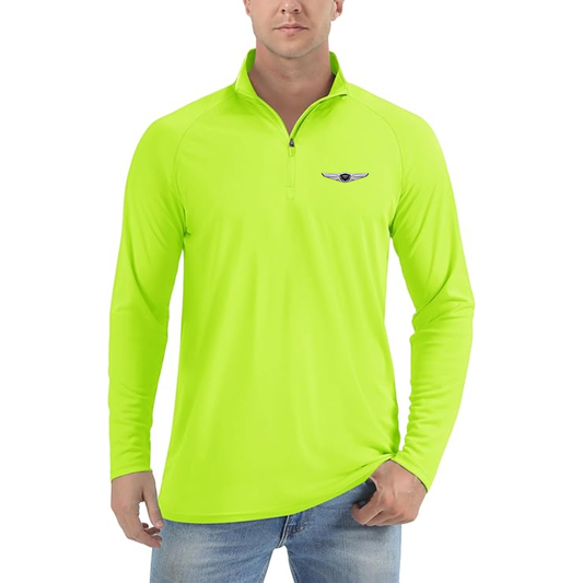 Men's Genesis Car Lightweight Quarter-Zip Athletic Shirt Long Sleeve Polyester Wear