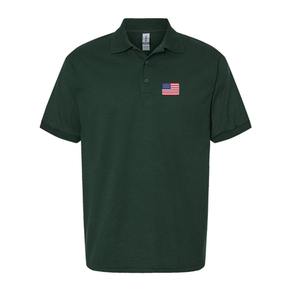 Men's American-Flag-Emoji Dry Blend Polo