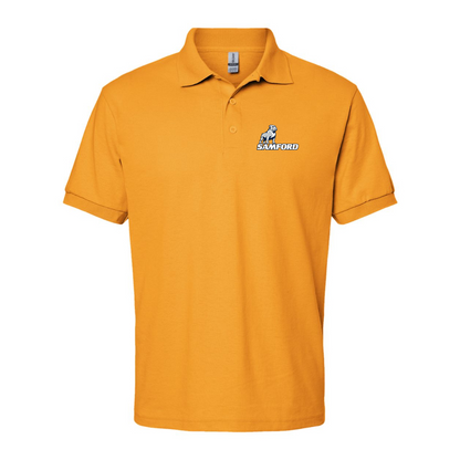 Men's Samford Bulldogs Logo Gildan Dry Blend Jersey Polo