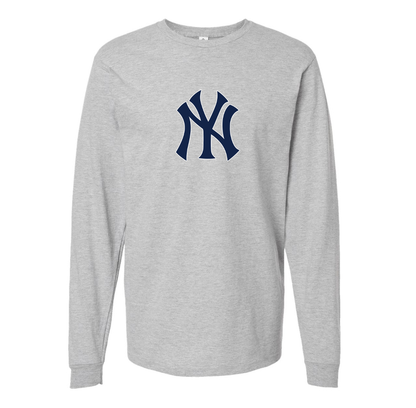 Men's New York NY Yankees Baseball Long sleeves T-Shirt