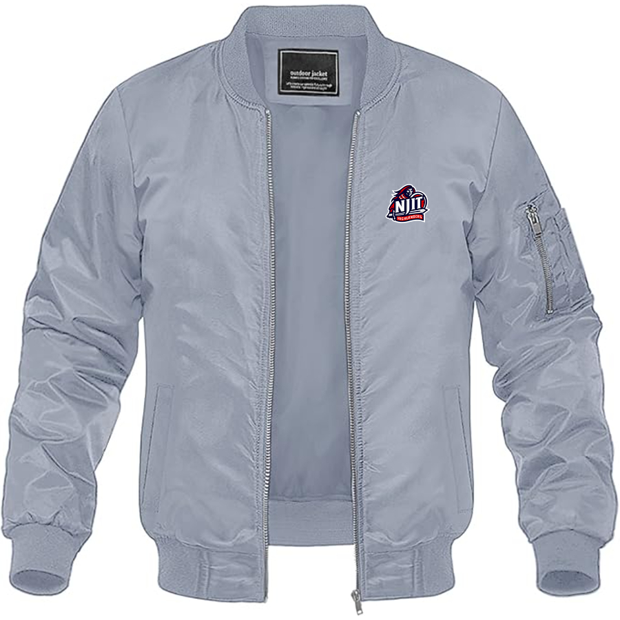 Men's  NJIT Highlanders Logo Lightweight Bomber Jacket Windbreaker Softshell Varsity Jacket Coat