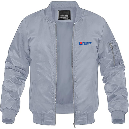 Men's Nippon Paint Logo Lightweight Bomber Jacket Windbreaker Softshell Varsity Jacket Coat