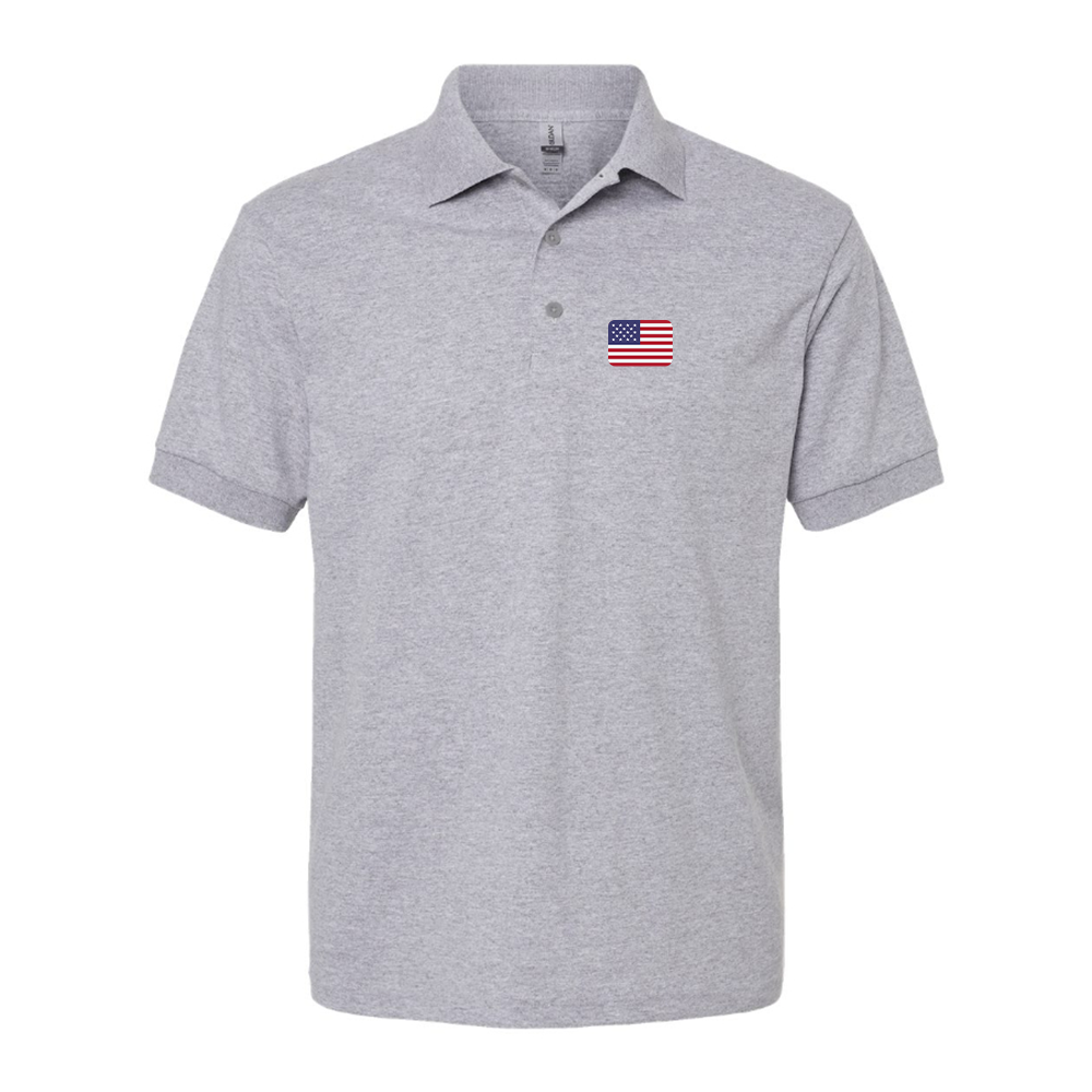 Men's American-Flag-Emoji Dry Blend Polo