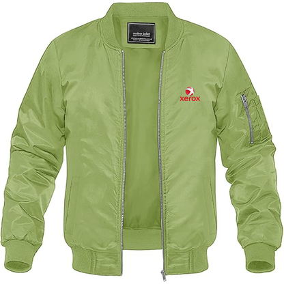 Men's Xerox New Logo Lightweight Bomber Jacket Windbreaker Softshell Varsity Jacket Coat