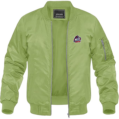 Men's  NJIT Highlanders Logo Lightweight Bomber Jacket Windbreaker Softshell Varsity Jacket Coat