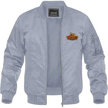 Men's Brockway Logo Lightweight Bomber Jacket Windbreaker Softshell Varsity Jacket Coat