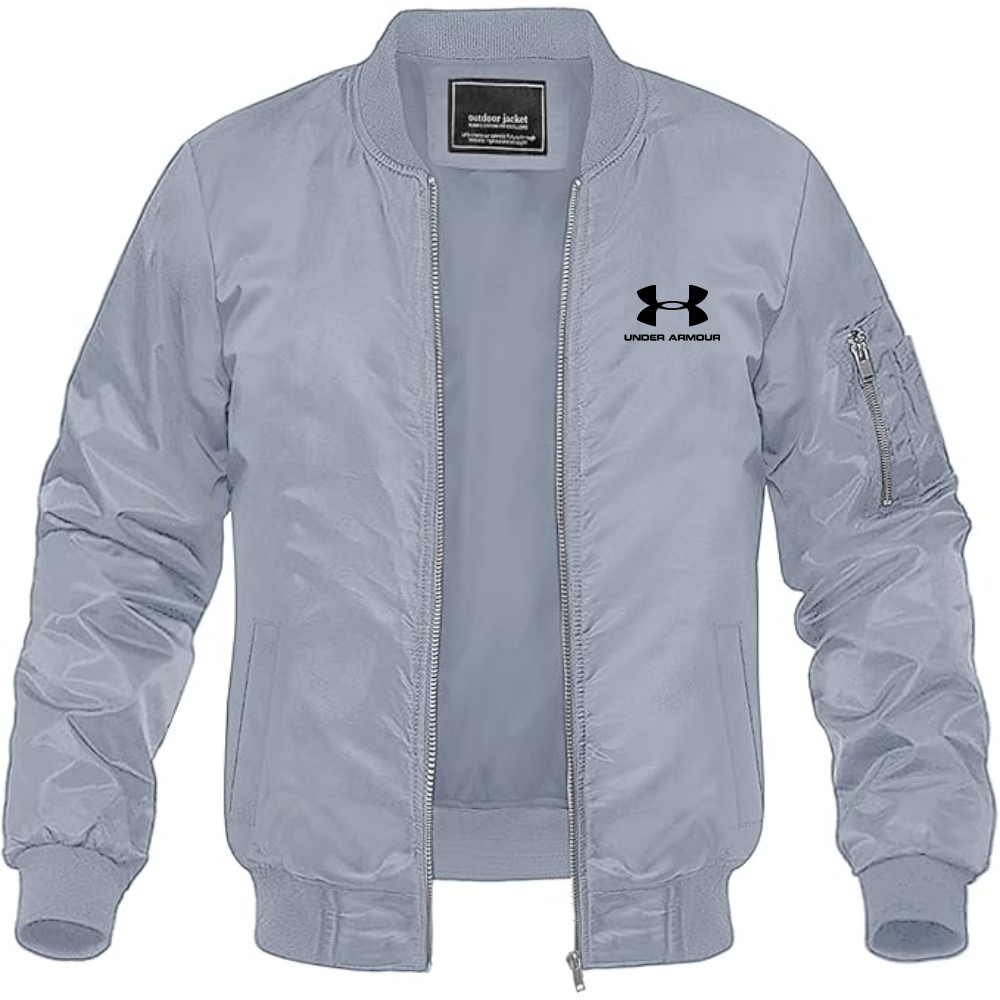 Men's Under Armour Logo Lightweight Bomber Jacket Windbreaker Softshell Varsity Jacket Coat