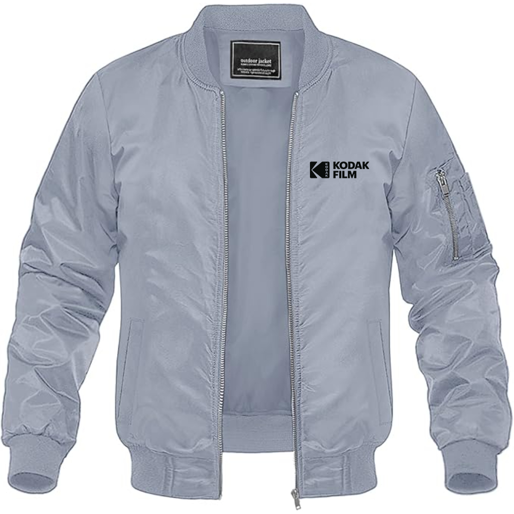 Men's Kodak Motion Picture Film Logo Lightweight Bomber Jacket Windbreaker Softshell Varsity Jacket Coat