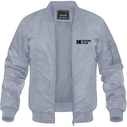 Men's Kodak Motion Picture Film Logo Lightweight Bomber Jacket Windbreaker Softshell Varsity Jacket Coat