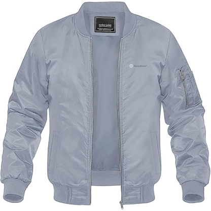 Men's SilverStone Logo Lightweight Bomber Jacket Windbreaker Softshell Varsity Jacket Coat