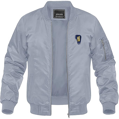 Men's Ultravox Logo Lightweight Bomber Jacket Windbreaker Softshell Varsity Jacket Coat