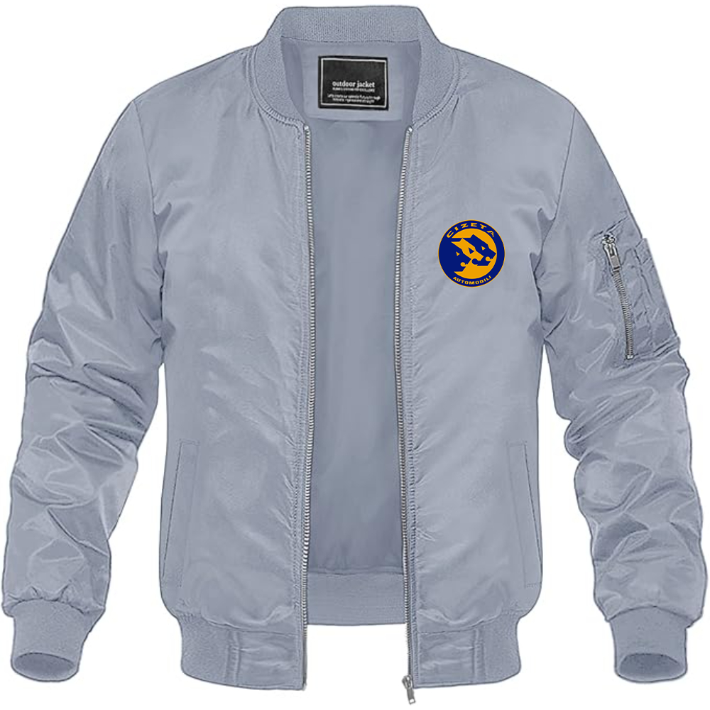 Men's Cizeta Logo Lightweight Bomber Jacket Windbreaker Softshell Varsity Jacket Coat