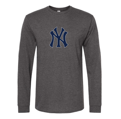 Men's New York NY Yankees Baseball Long sleeves T-Shirt